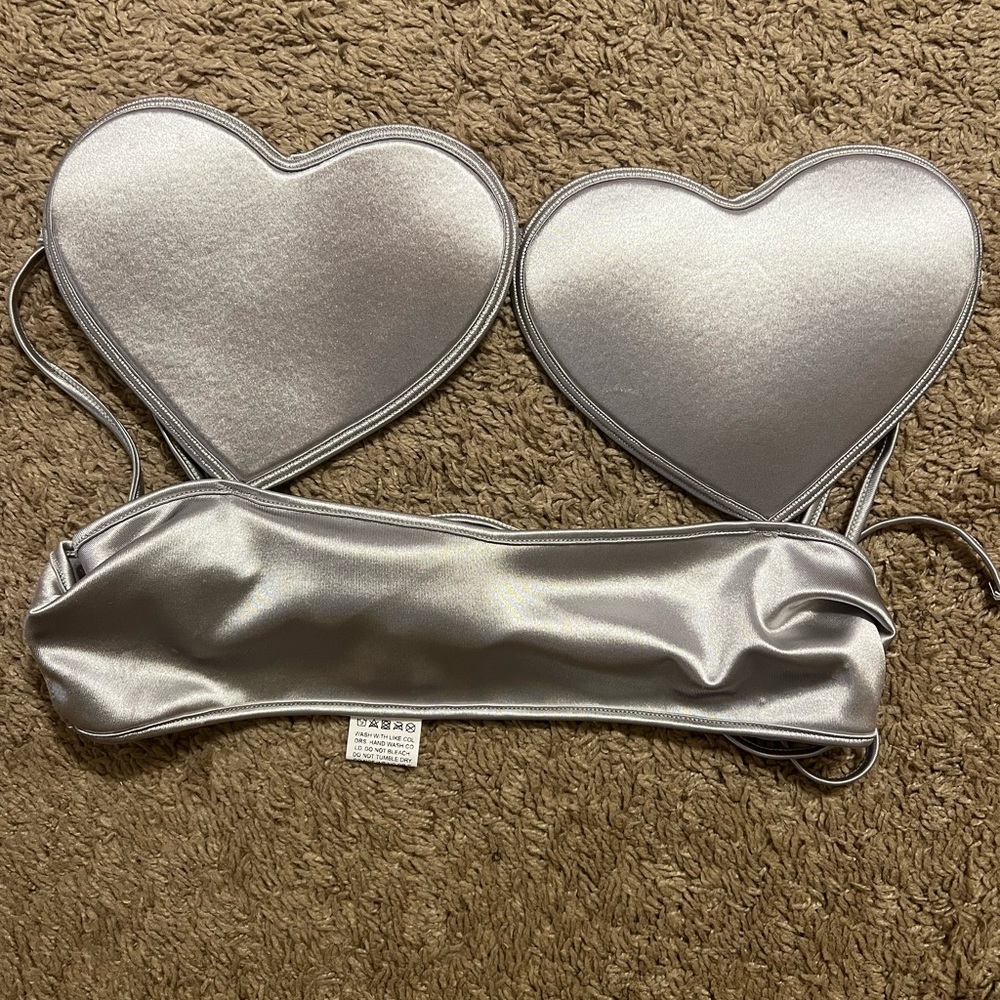 Heart cut out crop top